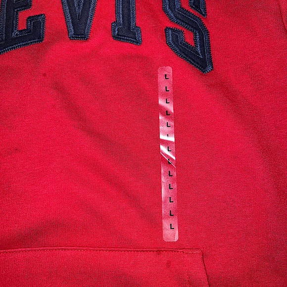 BOY’S RED LEVI'S LOGO FLEECE HOODIE (L) - Picture 5 of 11